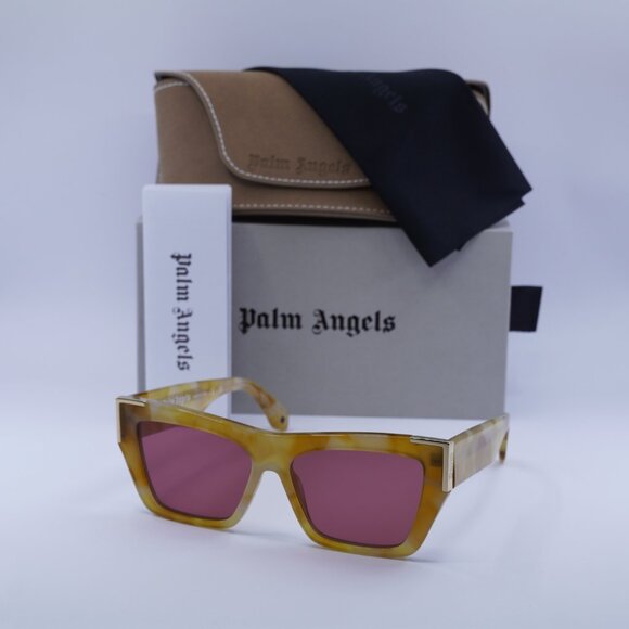 Palm Angels PERI099 HOLLYWOOD 1925 Cat Eye Sunglasses - Havana/Red - Picture 5 of 11